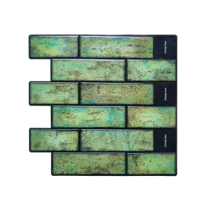 Green Grunge Peel and Stick Wall Tile | Kitchen Backsplash Tiles