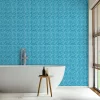 Blue Peel and Stick Bathroom Tiles