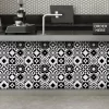 Black and White Wall Tiles - Black Kitchen Tile Stickers