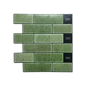 Olive Green Subway Peel and Stick Wall Tile | Kitchen Backsplash Tiles | Self Adhesive Tiles For Home Decor