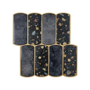 Black Capsule Peel and Stick Wall Tile | Kitchen Backsplash Tiles | Self Adhesive Tiles For Home Decor