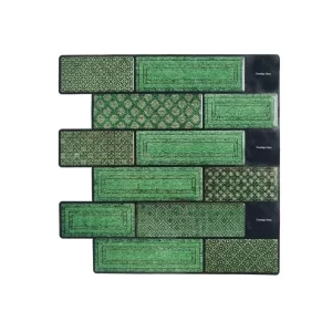 Vintage Peel and Stick Tile | Green Subway Stick on Tile | Self Adhesive Tiles For Home Décor From Mosaicowall