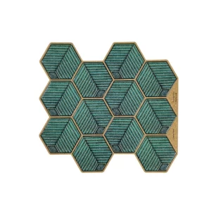 Sea Green Honeycomb Kitchen Decor Peel and Stick Backsplash Tiles