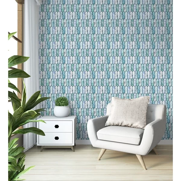 Hexagon Peel and Stick Tiles for Living Room