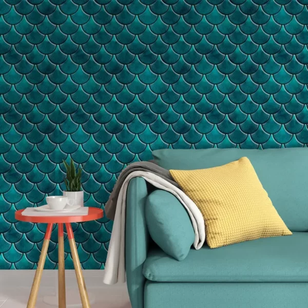 Teal Blue Peel and Stick Kitchen Tiles