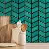 Teal Peel and Stick Backsplash Tiles for Kitchen Wall