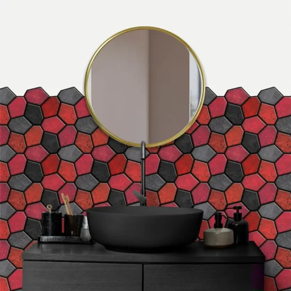 Red Self Adhesive Tiles