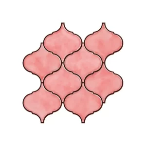 Mosaicowall Rose Gold Moroccan Arabesque Peel and Stick Wall Tile | Kitchen Backsplash Tiles
