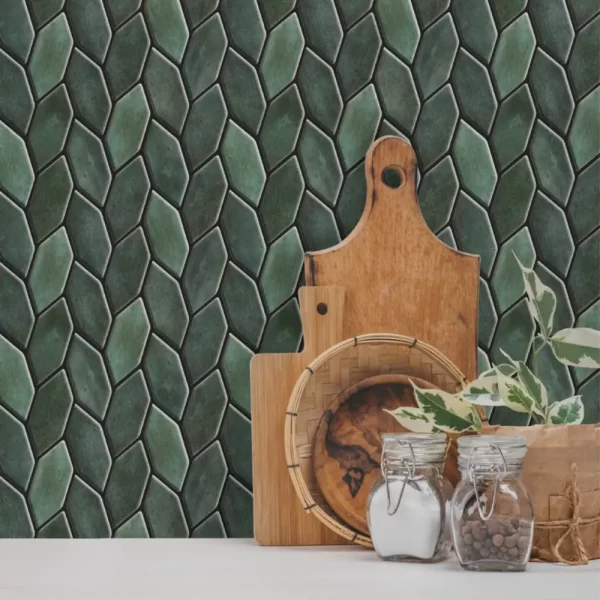 Fern Green Peel and Stick Wall Tile | Kitchen Backsplash Tiles