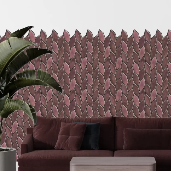 Rose Gold Peel And Stick Wall Tile for living room decor