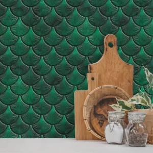 Green Peel and Stick Wall Tiles for Kitchen Backsplash