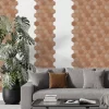 Orange Peel and Stick Backsplash Tiles