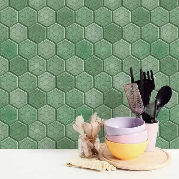 Green Self Adhesive Wall Tiles
