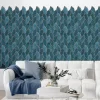 Blue Peel and Stick Wall Tile for Living Room Walls
