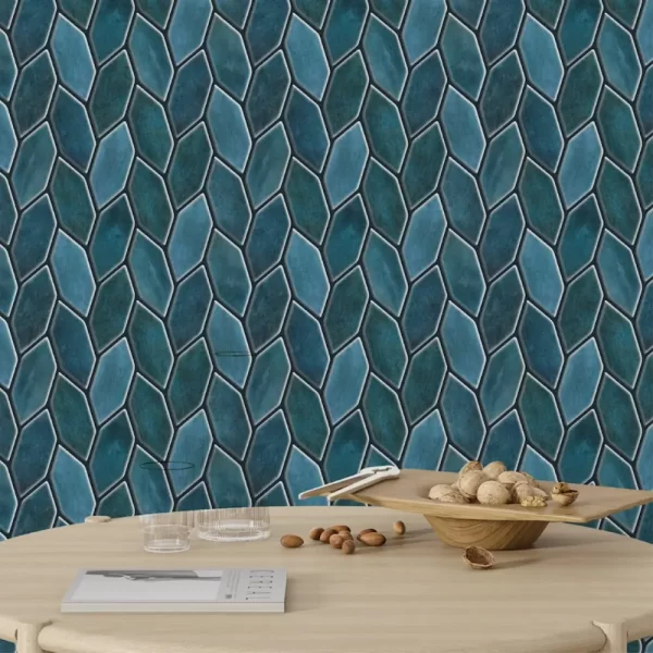 Emerald Blue Peel and Stick Wall Tile for Home Décor