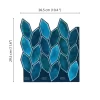 Glossy Emerald Blue Peel and Stick Wall Tile Sheet Size Guide