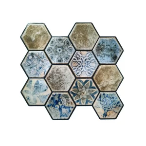 Hexagonal Peel and Stick Wall Tile | Hexagon Kitchen Backsplash Tiles