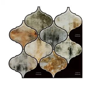 Mosaicowall Grunge Moroccan Arabesque Peel and Stick Wall Tile | Kitchen Backsplash Tiles