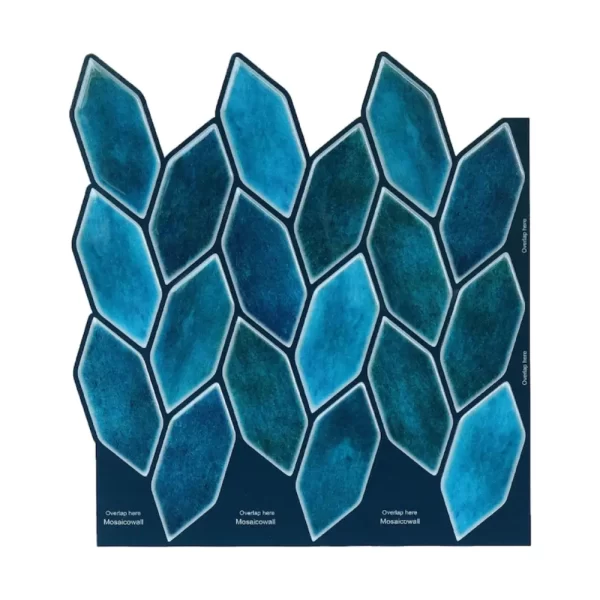 Emerald Blue Peel and Stick Wall Tile