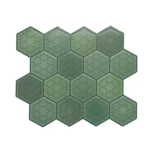 Decorative Green Peel and Stick Wall Tile | Hexagon Kitchen Backsplash Tiles | self Adhesive Tiles for Home Décor