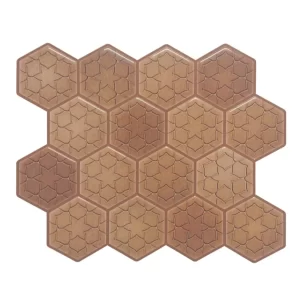 Mosaicowall Decorative Orange Peel and Stick Wall Tile | Hexagon Kitchen Backsplash Tiles | self Adhesive Tiles for Home Décor