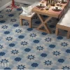 Blue Peel and Stick Floor Tile Sticker