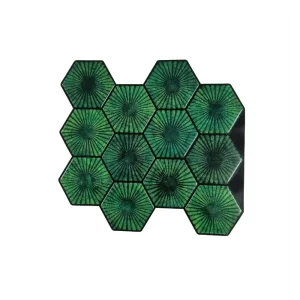 Forest Green Peel and Stick Wall Tile | Hexagon Kitchen Backsplash Tiles | self Adhesive Tiles for Home Décor