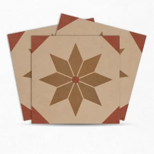 Red Peel and Stick Floor Tile Sticker