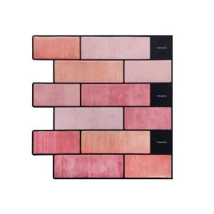 Subway Pink Pastel Subway Textured Peel and Stick Wall Tile, Kitchen Backsplash Tile