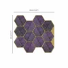 Purple Hexagon Peel And Stick Wall Tile For Kitchen
