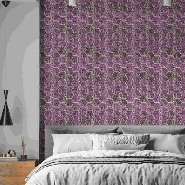Purple Hexagon Peel And Stick Wall Tile Kitchen Backsplash