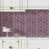 Purple Hexagon Peel And Stick Kitchen Backsplash Tile