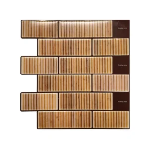 Terracotta Fluted Peel and Stick Backsplash Tiles: Self Adhesive 3D Wall Decor style