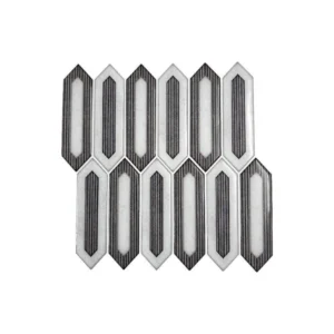 Long Hexagon Fluted Peel and Stick Wall Tile