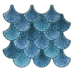 Blue Mosaic Peel and Stick Wall Tile: Kitchen Backsplash