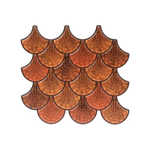 Orange Fish Scale Peel and Stick Tile: Kitchen Backsplash style