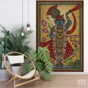Shrinath Ji 3D Wall Tile Art: Peel and Stick Accent Decor
