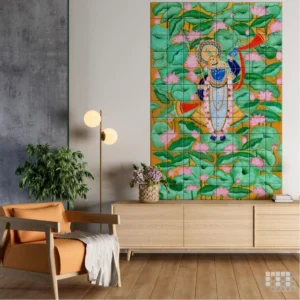 Shree Nath Ji Tile Wall Art: Spiritual Peel and Stick Accent Tiles