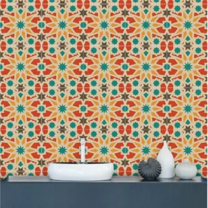 Adhesive Vinyl Wall Tile For Kitchen Peel And Stick