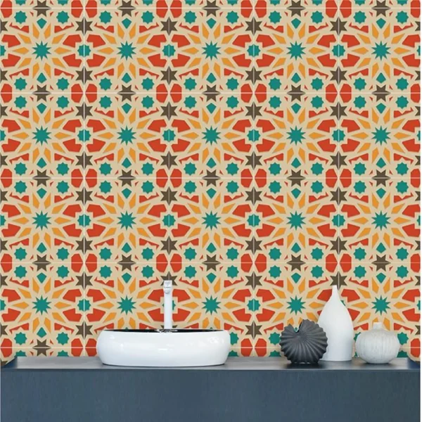 Adhesive Vinyl Wall Tile For Kitchen Peel And Stick