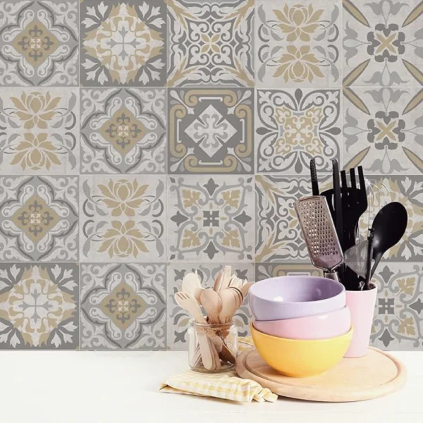 Stick-On Tile Backsplash For Modern Stylish Interior