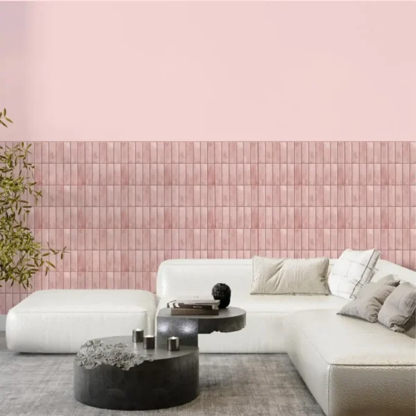 Pastel Pink Kitchen Decor 3D Peel And Stick Panel