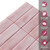 Pastel Pink Kitchen Decor 3D Wall Backsplash Tiles