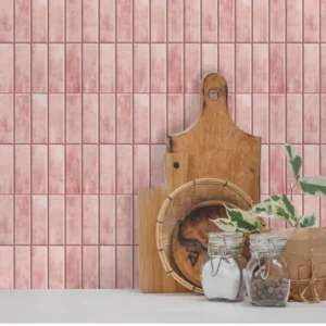 Pastel Pink Kitchen Decor 3D Peel And Stick Tile Panel