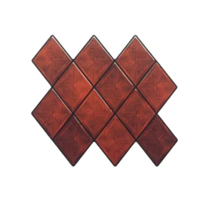 3D Dark Reddish Diamond Peel & Stick Tiles|Easy DIY Adhesive Backsplash for Kitchen Walls