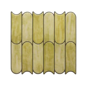 3D Mustard Yellow Peel & Stick Tiles | Easy DIY Adhesive Backsplash for Kitchen Walls