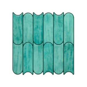3D Teal Peel & Stick Tiles | Easy DIY Adhesive Backsplash for Kitchen Walls