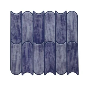 3D Navy Peel & Stick Tiles | Easy DIY Adhesive Backsplash for Kitchen Walls
