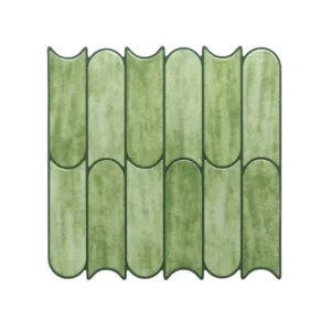 3D Leaf Green Peel & Stick Tiles | Easy DIY Adhesive Backsplash for Kitchen Walls