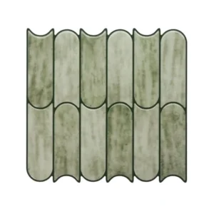 3D Sage Green Peel & Stick Tiles | Easy DIY Adhesive Backsplash for Kitchen Walls
